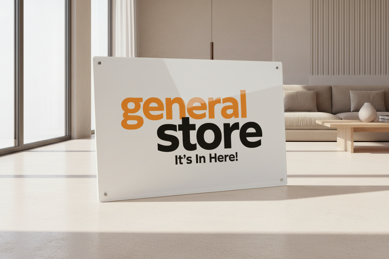Colorful 'general store' logo on a white background