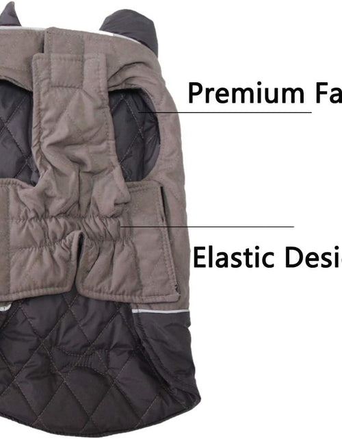 Load image into Gallery viewer, Reversible Dog Coats for Small Dogs Waterproof Warm Puppy Jacket for Cold Winter,Grey S
