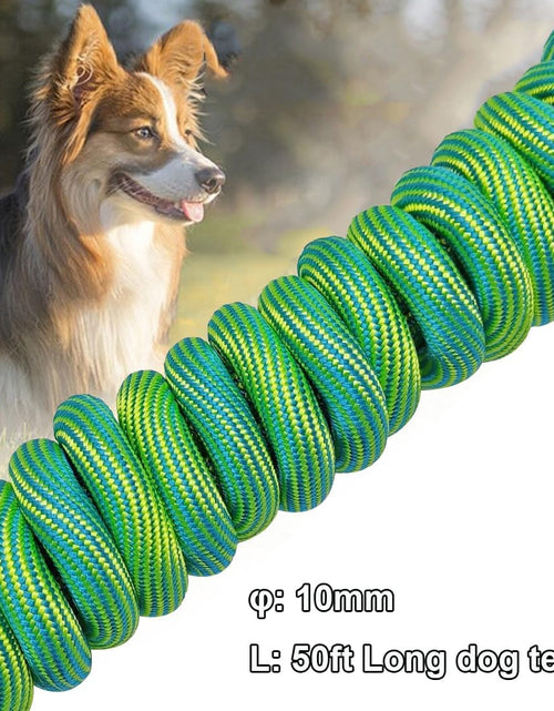 Load image into Gallery viewer, 8Ft/12Ft/20Ft/30Ft/50Ft/75Ft Dog Tie-Out Long Tether Rope Dog Leash, Outdoor Dog Yard Leash- Large Medium Small Dogs Training, Playing, Camping,Backyard
