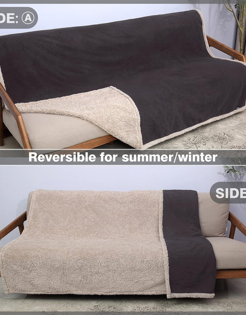 Load image into Gallery viewer, Waterproof Liquid Pee Proof Fleece Sherpa Blanket for Bed Couch Sofa, Protector Cover for Baby, Cozy Lining Throws for Camping Boating
