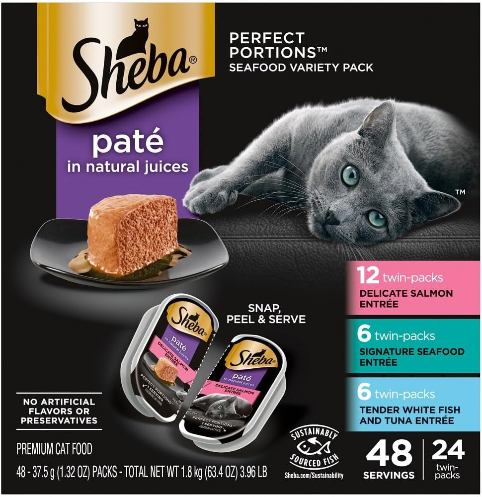 Perfect Portions Paté Wet Cat Food Tray Variety Packs