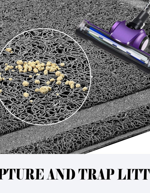 Load image into Gallery viewer, Large Cat Litter Mat Trapper 35.5"×23.5" Traps Litter from Box and Paws Scatter Control for Litter Box Soft on Sensitive Kitty Paws Easy to Clean Durable
