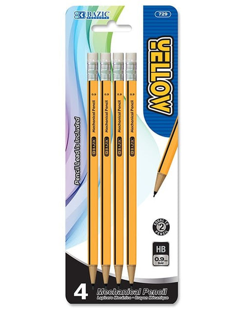 Load image into Gallery viewer, Yellow 0.9mm Mechanical Pencil (4/Pack)
